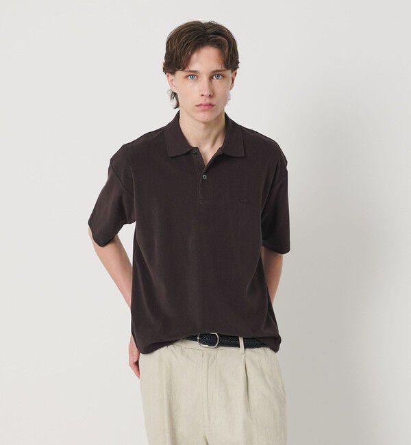 BEAUTY&YOUTH UNITED ARROWS「＜LACOSTE for BEAUTY&YOUTH＞ ワントーン パイル ショートスリーブ ポロシャツ」|Tシャツ・カットソー|DK.BROWN