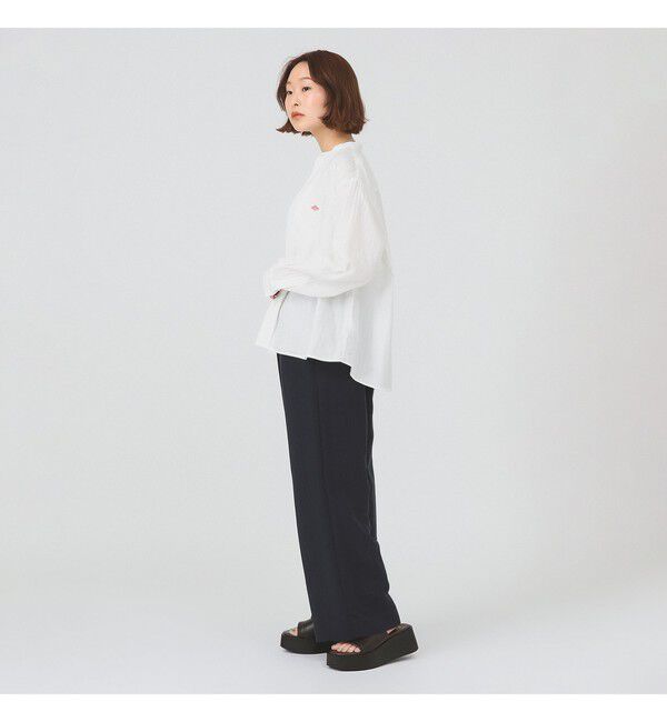 Ray BEAMS 「【別注】DANTON / ノーカラー シャツ　　26SS 日除け 紫外線対策 冷房対策 コットン 春夏」|シャツ・ブラウス|