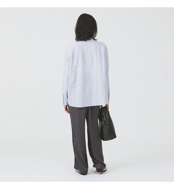 Ray BEAMS 「【別注】DANTON / ノーカラー シャツ　　26SS 日除け 紫外線対策 冷房対策 コットン 春夏」|シャツ・ブラウス|