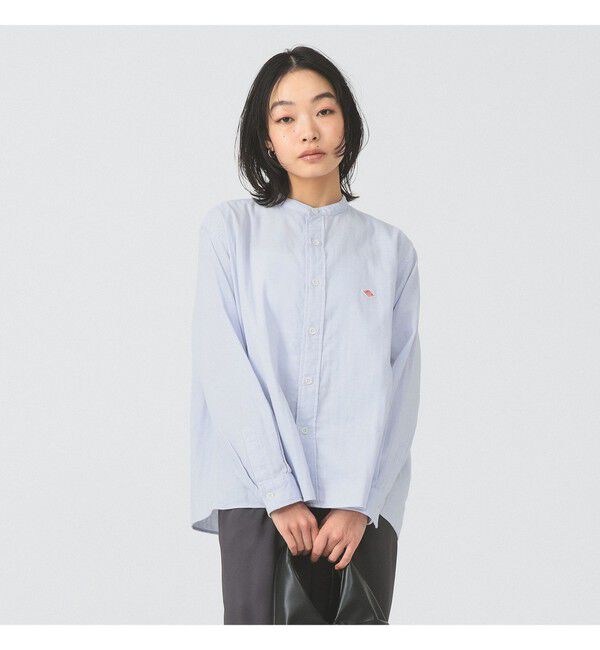 Ray BEAMS 「【別注】DANTON / ノーカラー シャツ　　26SS 日除け 紫外線対策 冷房対策 コットン 春夏」|シャツ・ブラウス|