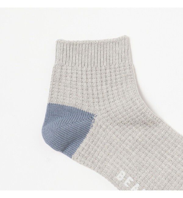 BEAMS「2トーン ワッフル ミドル ソックス」|ソックス|