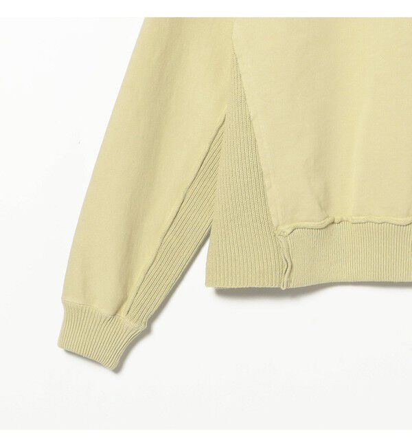 BEAMS「【ワイドショートフィット】ドッキング クルーネック スウェット」|スウェット・ジャージ|