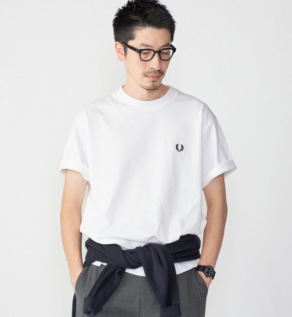 SHIPS「【SHIPS別注】FRED PERRY: SOLOTEX(R) 鹿の子 ワンポイント ロゴ Tシャツ24SS」|Tシャツ・カットソー|
