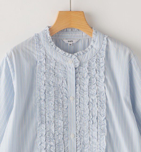 SHIPS KIDS「SHIPS KIDS:140～150cm / フリル シャツ ワンピース」|ワンピース|