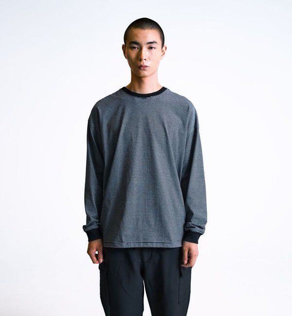 SHIPS「City Ambient Products: SHELTECH(R) マイクロボーダー 長袖Tシャツ」|Tシャツ・カットソー|