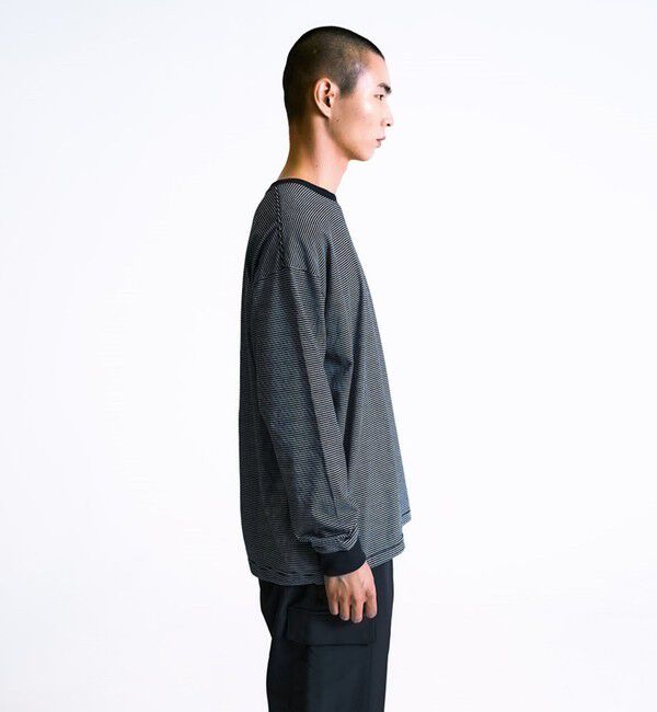 SHIPS「City Ambient Products: SHELTECH(R) マイクロボーダー 長袖Tシャツ」|Tシャツ・カットソー|