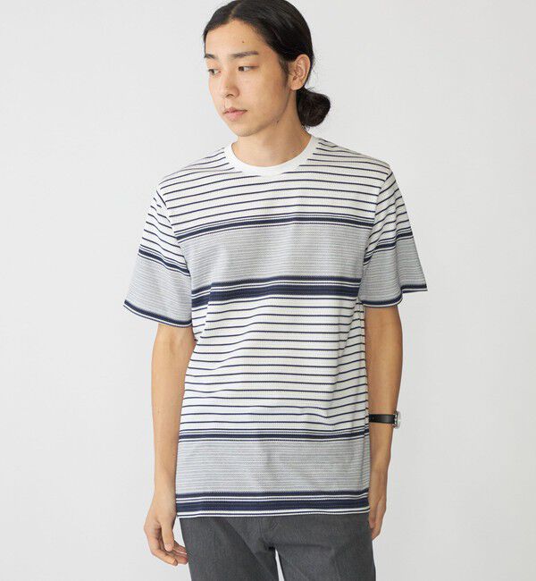 SHIPS「SHIPS: タック ボーダー Tシャツ」|Tシャツ・カットソー|オフホワイト