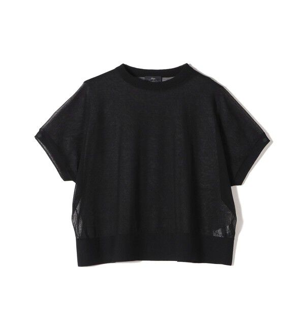 SHIPS for women「SHIPS Primary Navy Label:〈手洗い可能〉NOIR ワイド プルオーバー」|ニット・セーター|ブラック