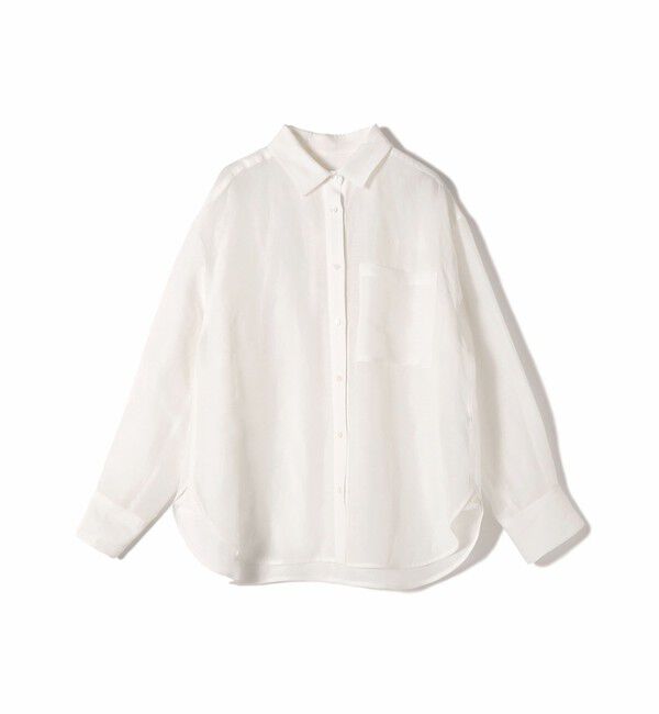 SHIPS for women「【実力派ベーシック】〈手洗い可能〉IMPERIAL LINEN 混 オーバー サイズ シャツ」|シャツ・ブラウス|