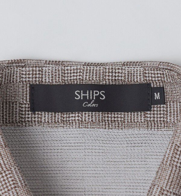 SHIPS Colors 「SHIPS Colors:〈吸水速乾〉カノコ グレンチェック ワイドカラー ポロシャツ」|ポロシャツ|
