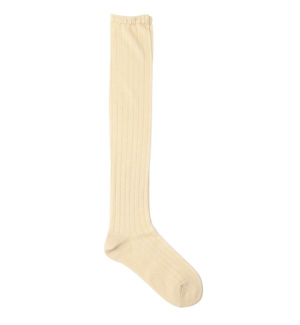 SHIPS for women「Piedi Nudi: メッシュ ストライプ ニー ハイ」|ソックス|サンドベージュ