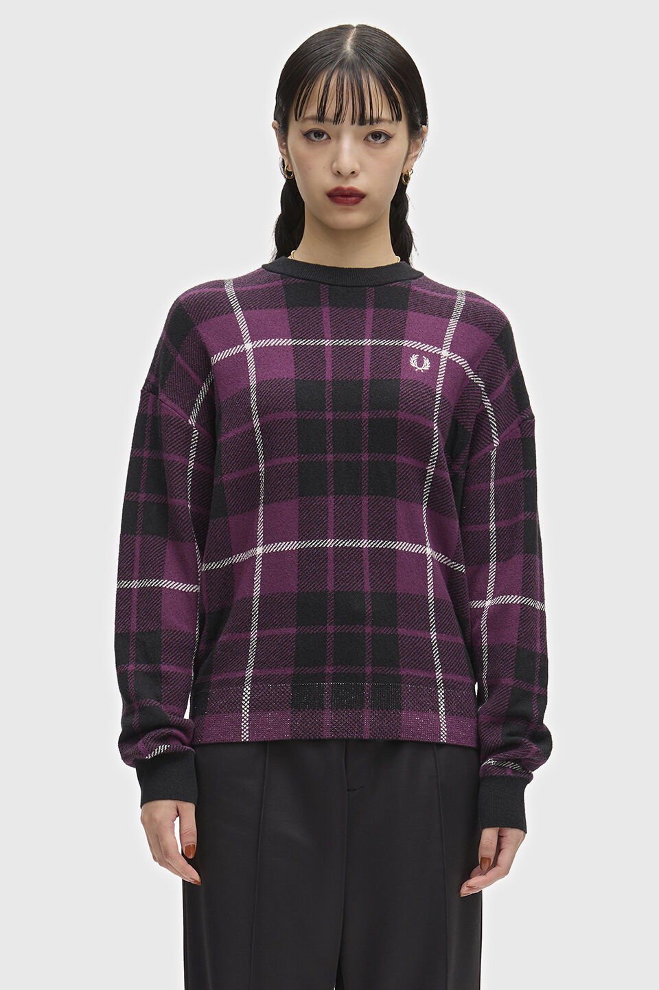 FRED PERRY 「FRED PERRY／Boucle Tartan Jumper／ブークレタータンチェックジャンパー」|ニット・セーター|