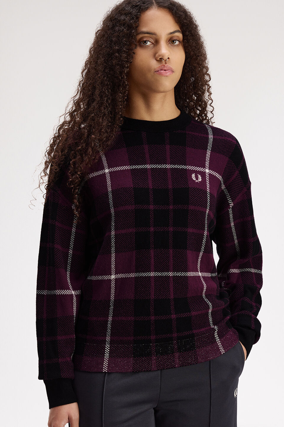 FRED PERRY 「FRED PERRY／Boucle Tartan Jumper／ブークレタータンチェックジャンパー」|ニット・セーター|