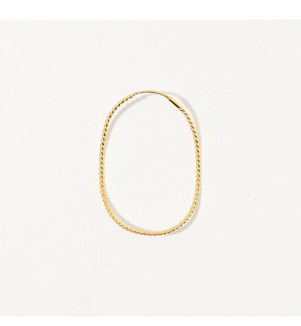 TOMORROWLAND GOODS「BAR Jewellery TWISTED CONTOUR  ゴールド ピアス」|ピアス|