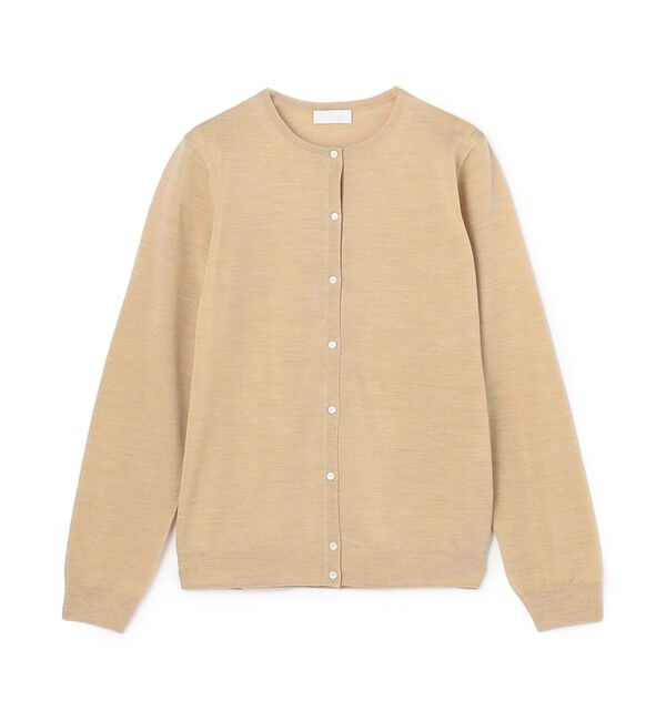 Ballsey「スーパーエクストラファインウール クルーネックカーディガン」|カーディガン|43 ベージュ