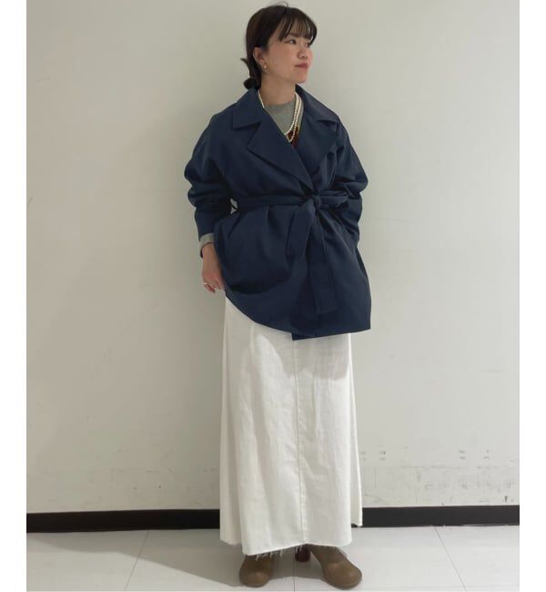 SLOBE IENA「《セットアップ対応可》撥水ミドルトレンチコート」|トレンチコート|