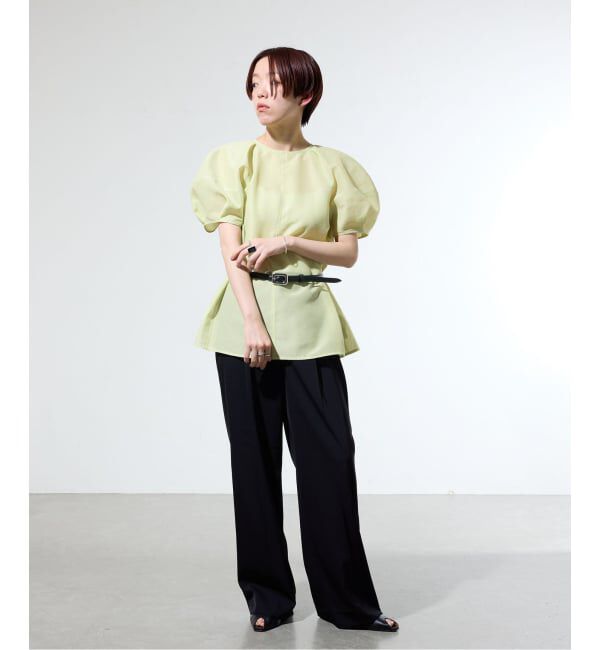 IENA「《一部店舗限定》袖ボリュームシアーブラウス」|シャツ・ブラウス|