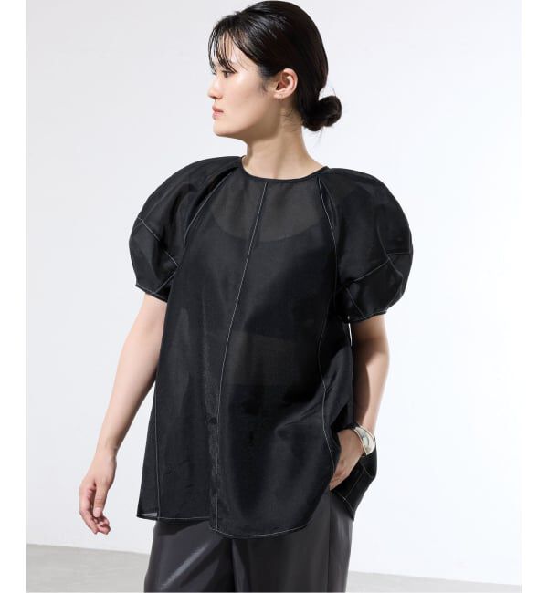 IENA「《一部店舗限定》袖ボリュームシアーブラウス」|シャツ・ブラウス|