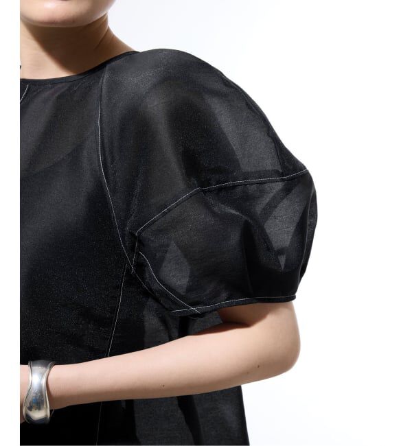 IENA「《一部店舗限定》袖ボリュームシアーブラウス」|シャツ・ブラウス|