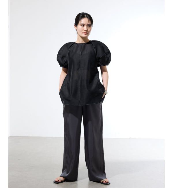 IENA「《一部店舗限定》袖ボリュームシアーブラウス」|シャツ・ブラウス|
