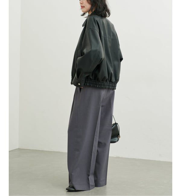 SLOBE IENA「《WEB限定/接触冷感/UVカット/吸水速乾/4サイズ展開/追加》ワイドスラックス」|スラックス|