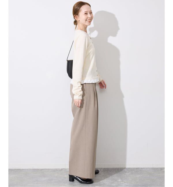 SLOBE IENA「《WEB限定/接触冷感/UVカット/吸水速乾/4サイズ展開/追加》ワイドスラックス」|スラックス|