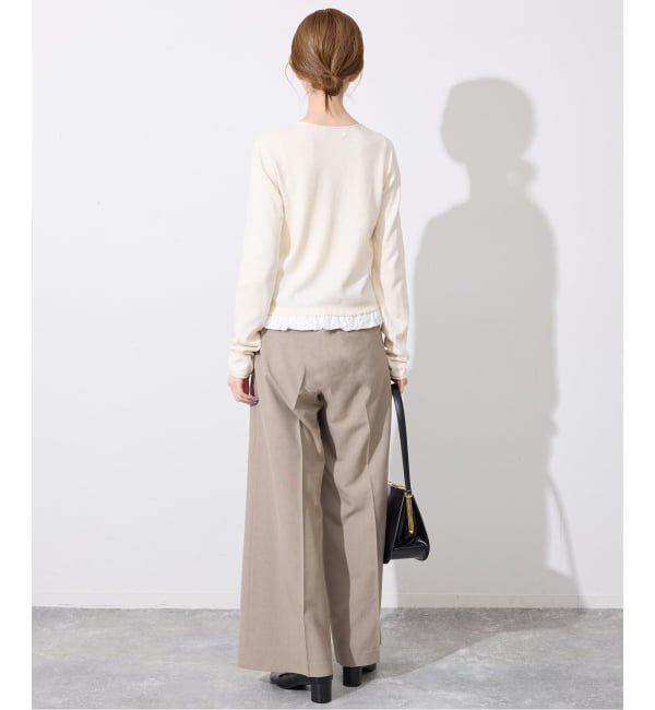 SLOBE IENA「《WEB限定/接触冷感/UVカット/吸水速乾/4サイズ展開/追加》ワイドスラックス」|スラックス|