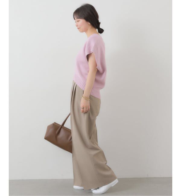 SLOBE IENA「《WEB限定/接触冷感/UVカット/吸水速乾/4サイズ展開/追加》ワイドスラックス」|スラックス|