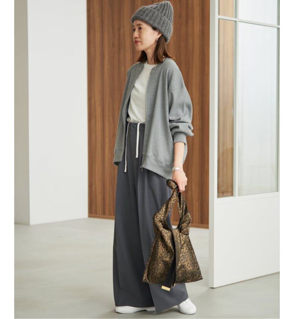 SLOBE IENA「《WEB限定/接触冷感/UVカット/吸水速乾/4サイズ展開/追加》ワイドスラックス」|スラックス|