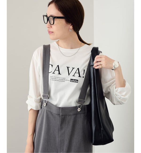 SLOBE IENA「La Hutte/ラ ユット SLOBE別注 ロンTEE」|Tシャツ・カットソー|ホワイト A