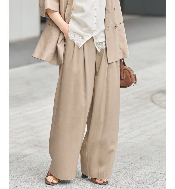 JOURNAL STANDARD「リネンライクロングスラブパンツ」|その他|