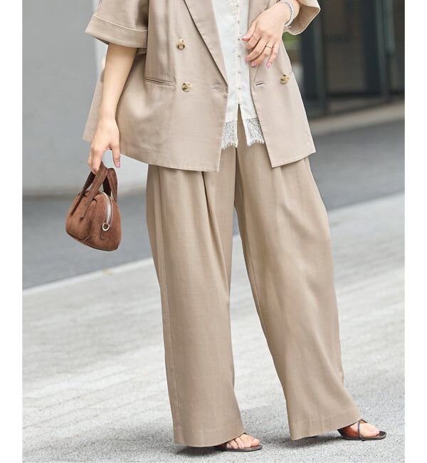 JOURNAL STANDARD「リネンライクロングスラブパンツ」|その他|