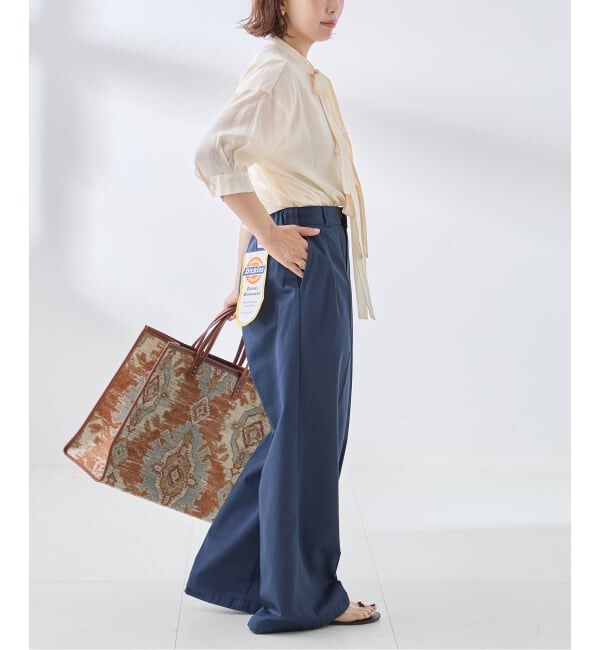 journal standard L'essage「シアーサテンリボンショートスリーブブラウス」|シャツ・ブラウス|