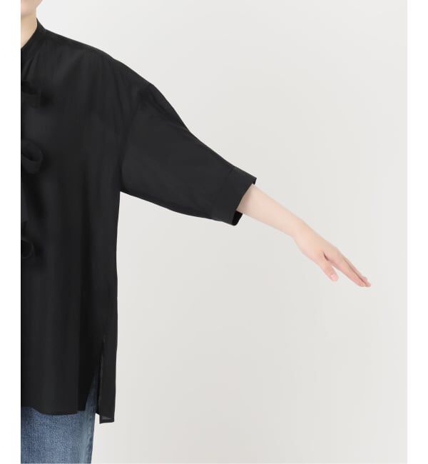journal standard L'essage「シアーサテンリボンショートスリーブブラウス」|シャツ・ブラウス|