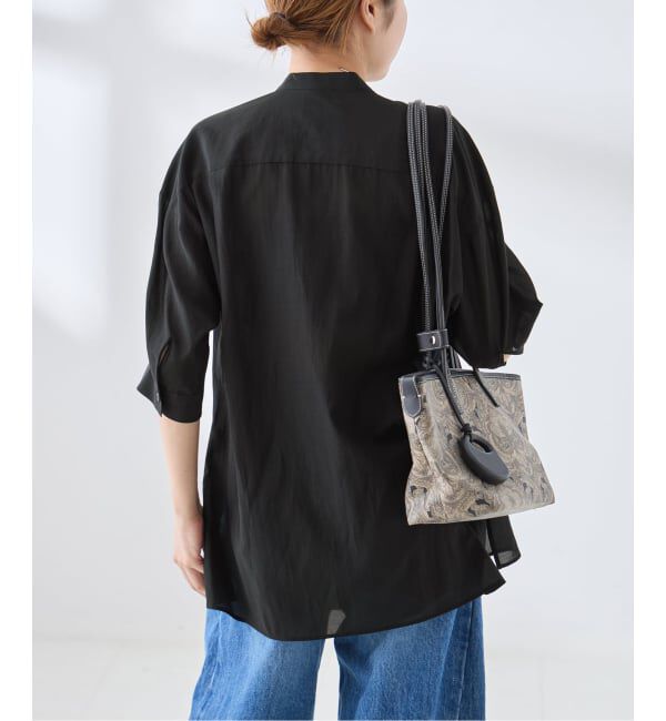 journal standard L'essage「シアーサテンリボンショートスリーブブラウス」|シャツ・ブラウス|