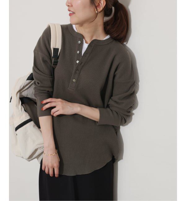 JOURNAL STANDARD relume「《予約》【Hanes&times;relume】別注Newワッフルヘンリーネックプルオーバー」|Tシャツ・カットソー|
