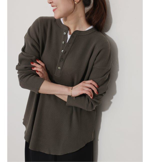 JOURNAL STANDARD relume「《予約》【Hanes&times;relume】別注Newワッフルヘンリーネックプルオーバー」|Tシャツ・カットソー|