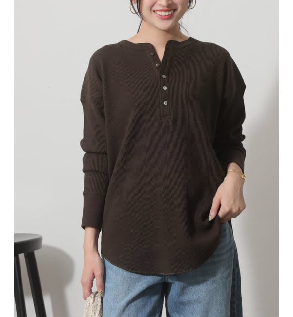 JOURNAL STANDARD relume「《予約》【Hanes&times;relume】別注Newワッフルヘンリーネックプルオーバー」|Tシャツ・カットソー|