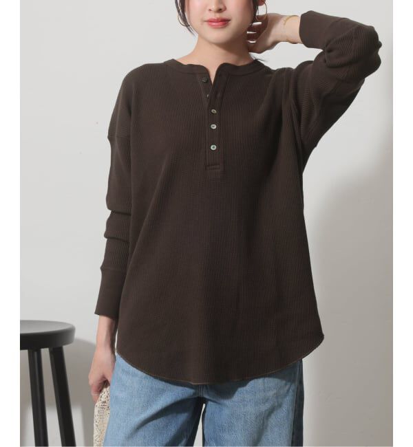 JOURNAL STANDARD relume「《予約》【Hanes&times;relume】別注Newワッフルヘンリーネックプルオーバー」|Tシャツ・カットソー|