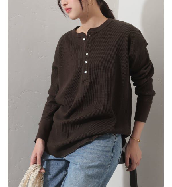 JOURNAL STANDARD relume「《予約》【Hanes&times;relume】別注Newワッフルヘンリーネックプルオーバー」|Tシャツ・カットソー|
