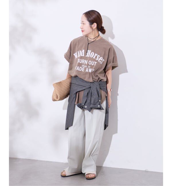 JOURNAL STANDARD「《追加4》ラウンドヘムピグメントT」|Tシャツ・カットソー|