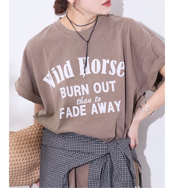 JOURNAL STANDARD「《追加4》ラウンドヘムピグメントT」|Tシャツ・カットソー|