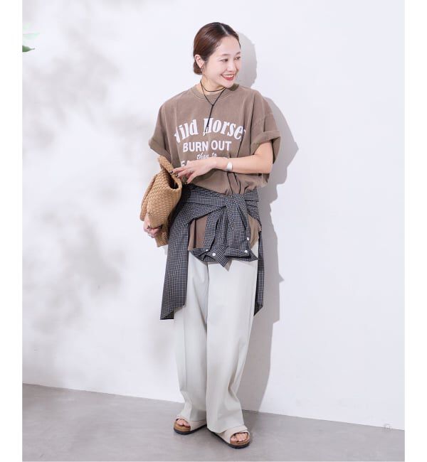 JOURNAL STANDARD「《追加4》ラウンドヘムピグメントT」|Tシャツ・カットソー|