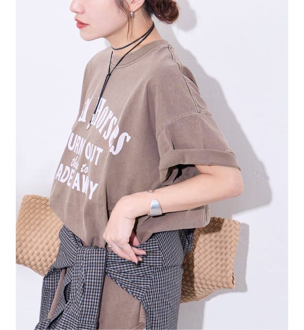 JOURNAL STANDARD「《追加4》ラウンドヘムピグメントT」|Tシャツ・カットソー|
