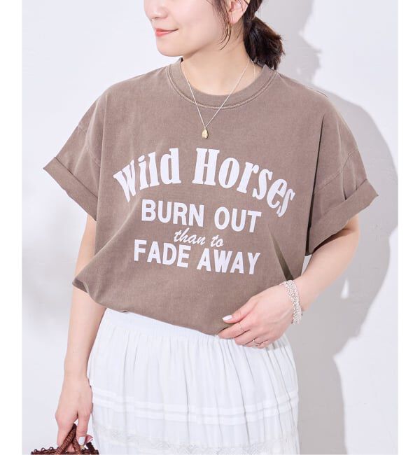JOURNAL STANDARD「《追加4》ラウンドヘムピグメントT」|Tシャツ・カットソー|