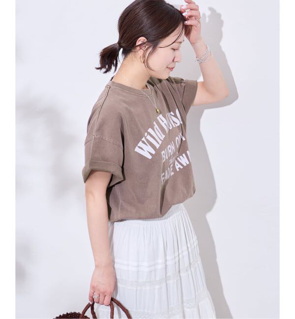 JOURNAL STANDARD「《追加4》ラウンドヘムピグメントT」|Tシャツ・カットソー|