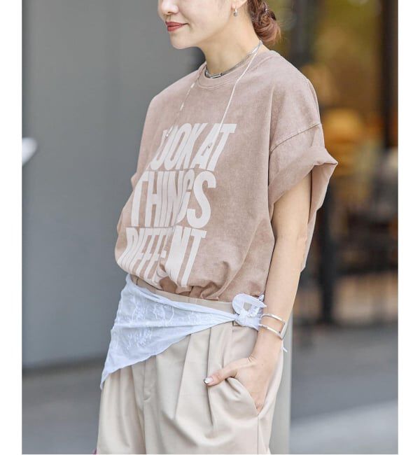 JOURNAL STANDARD「《追加4》ラウンドヘムピグメントT」|Tシャツ・カットソー|