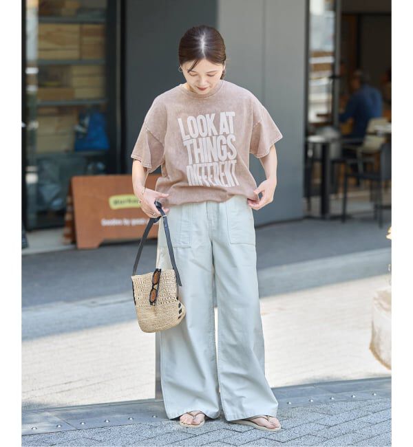 JOURNAL STANDARD「《追加4》ラウンドヘムピグメントT」|Tシャツ・カットソー|