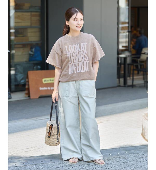 JOURNAL STANDARD「《追加4》ラウンドヘムピグメントT」|Tシャツ・カットソー|
