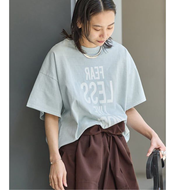 JOURNAL STANDARD「《追加4》ラウンドヘムピグメントT」|Tシャツ・カットソー|サックスブルー
